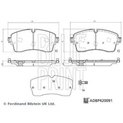 Blue Print Front Brake Pad Set ADBP420091