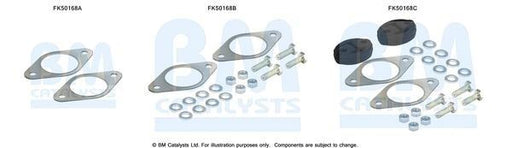 BM Catalysts FK50168B Exhaust Pipe Mounting Kit Fits Ford C-Max Mazda 3 Volvo BM - Town Parts