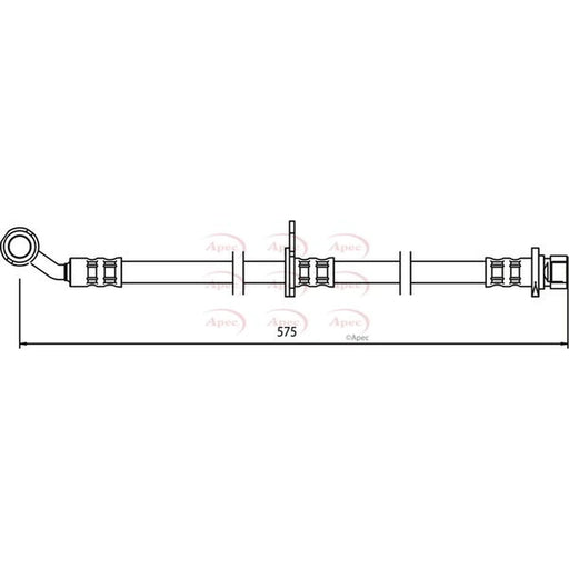 Apec Brake Hydraulic Hose Line Front Right HOS3504