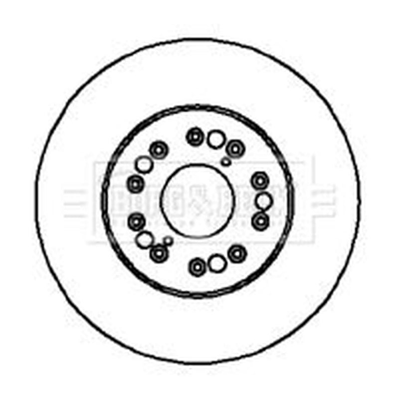 Borg & Beck 2 x Vented Front Brake Discs BBD5707S