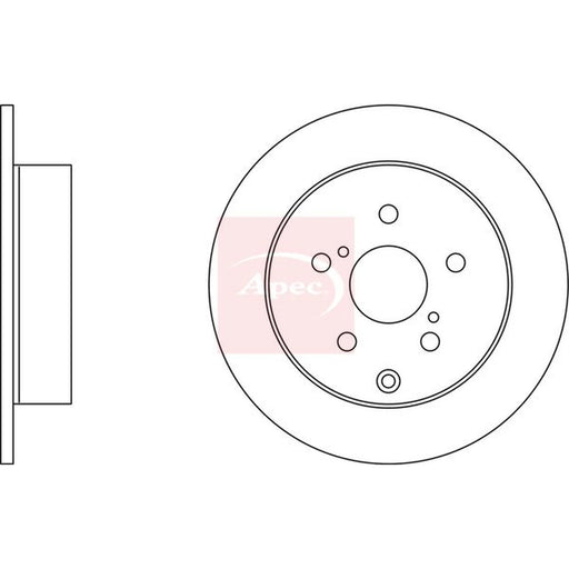 Apec 2 x Solid Rear Brake Discs DSK2523