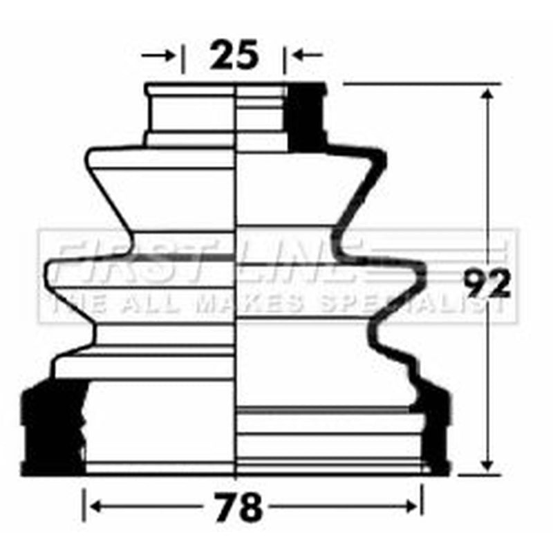First Line Drive Shaft Bellow Kit Rear Left FCB2868