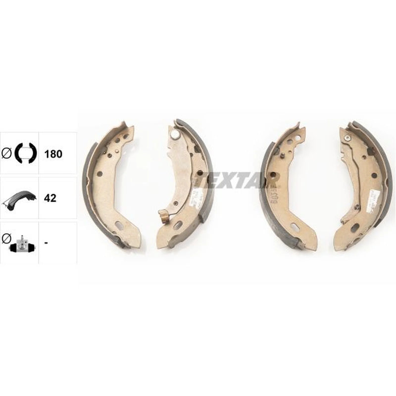 Textar 4 x Brake Shoe Set Axle Kit 91031800