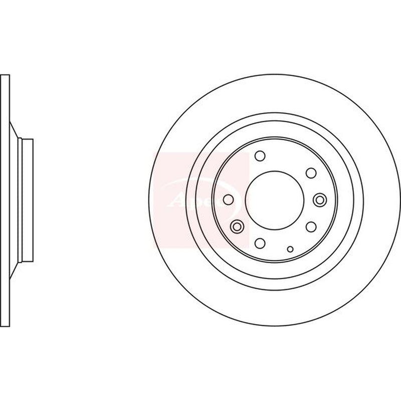 Apec 2 x Solid Rear Brake Discs DSK2723