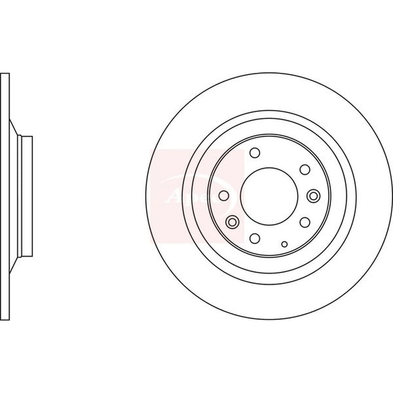 Apec 2 x Solid Rear Brake Discs DSK2723