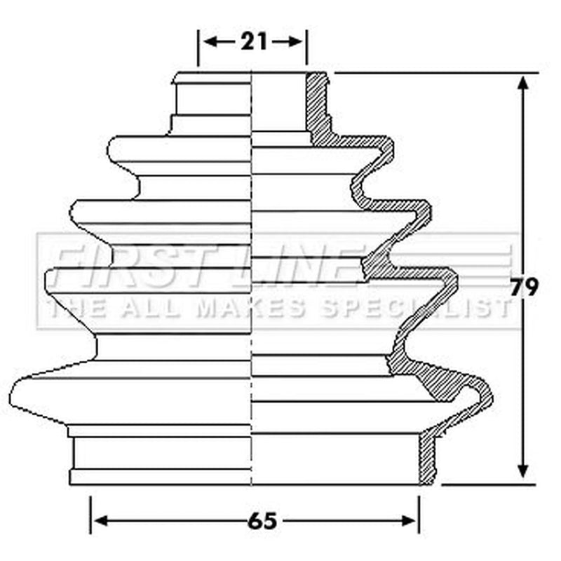 First Line Drive Shaft Bellow Kit Front Left FCB6216
