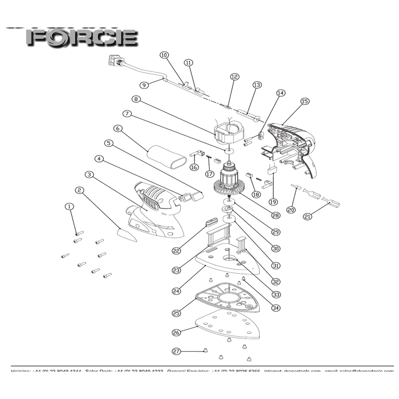 Draper Base Plate Assembly for Power Tools