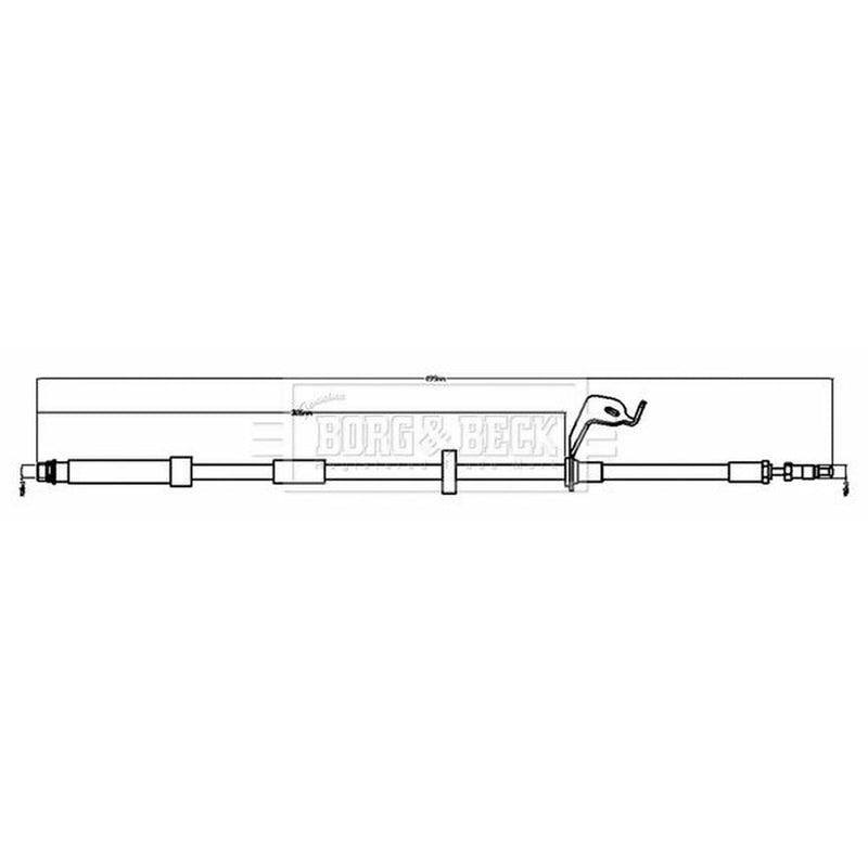 Borg & Beck Brake Hydraulic Hose Line Front Right BBH8781
