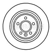 Borg & Beck 2 x Solid Rear Brake Discs BBD4730