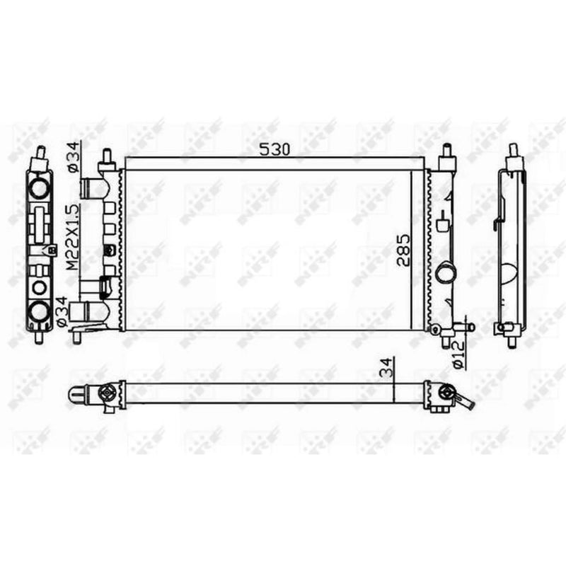 NRF Engine Radiator 58155