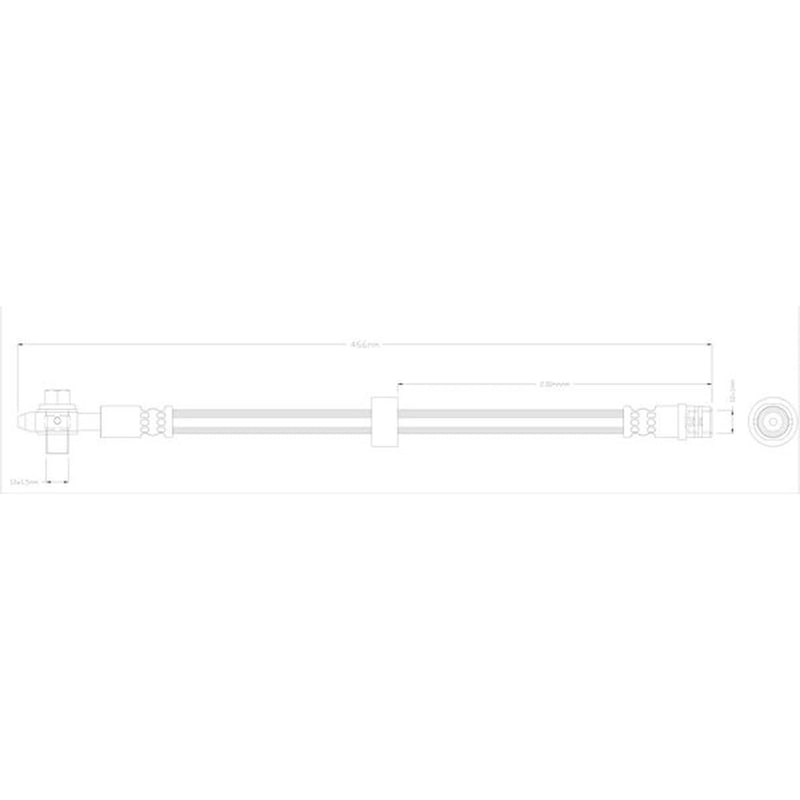 Abtex Brake Hydraulic Hose Line Front ABH1021