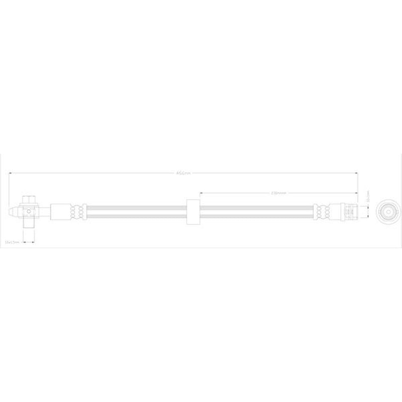Abtex Brake Hydraulic Hose Line Front ABH1021
