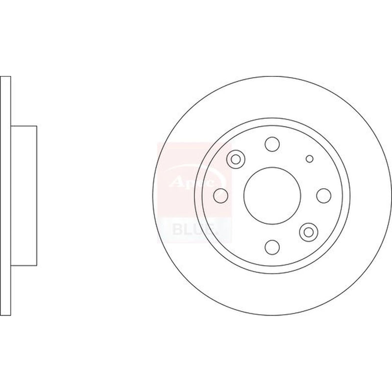 Apec 2 x Solid Rear Brake Discs SDK6769