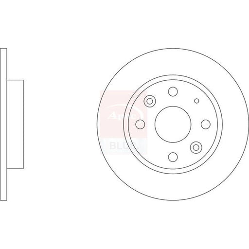 Apec 2 x Solid Rear Brake Discs SDK6769