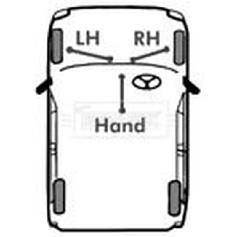 Borg & Beck Handbrake Cable Right Front BKB1099