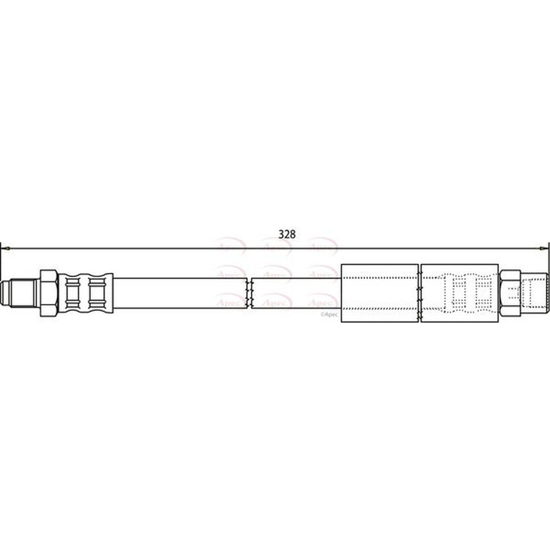 Apec Brake Hydraulic Hose Line Rear HOS3355