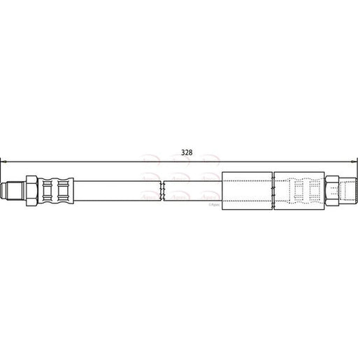 Apec Brake Hydraulic Hose Line Rear HOS3355