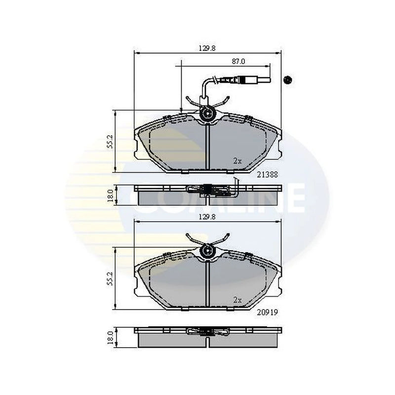 Comline 4 x Front Brake Pad Set CBP1526