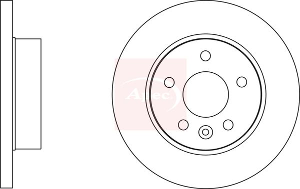 Apec 2 x Brake Disc Set Solid