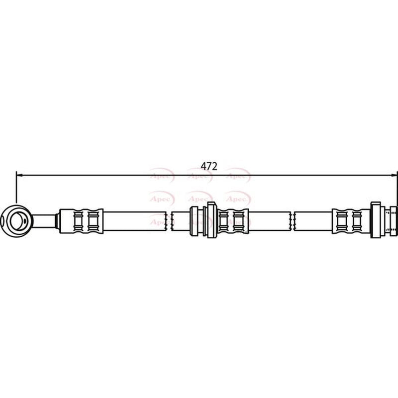 Apec Brake Hydraulic Hose Line Front HOS3456