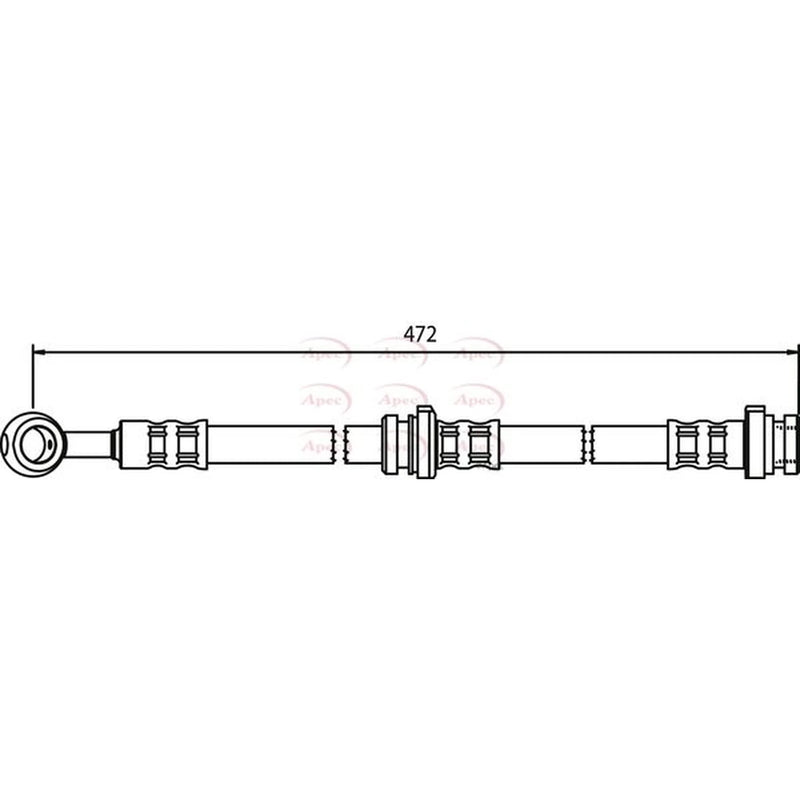 Apec Brake Hydraulic Hose Line Front HOS3456