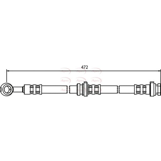 Apec Brake Hydraulic Hose Line Front HOS3456