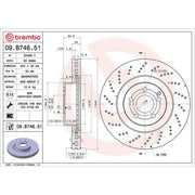 Brembo 2 x Perforated/Vented Front Brake Discs 09.B746.51