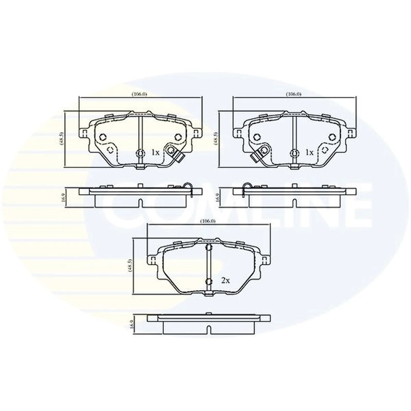 Comline 4 x Rear Brake Pad Set CBP33759