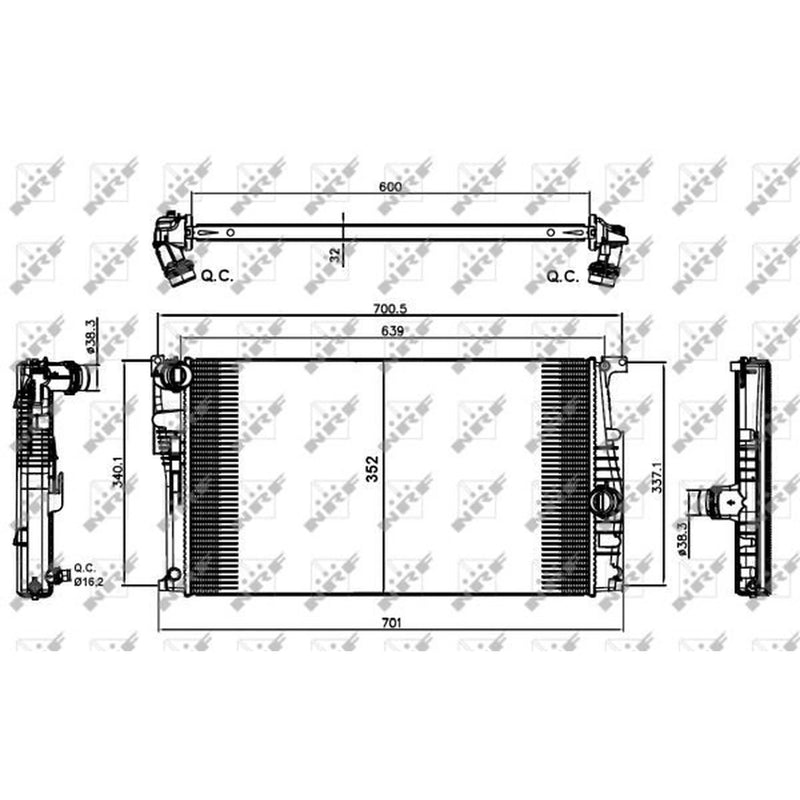NRF Engine Radiator 58411