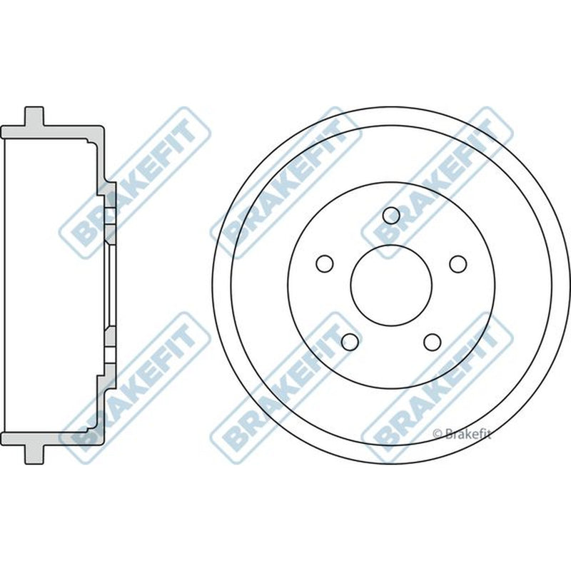 Apec Brake Drum Assembly Rear BDR9016