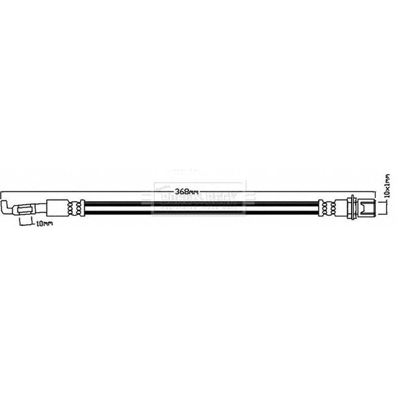 Borg & Beck Brake Hydraulic Hose Line Front Left BBH8074