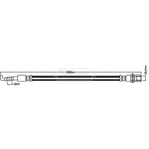 Borg & Beck Brake Hydraulic Hose Line Front Left BBH8074