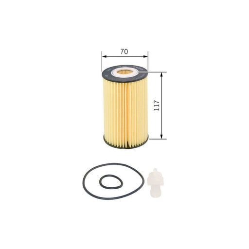 Bosch Car Oil Filter P7107 Fits Toyota Land Cruiser V8 D4D - 4.5 - 12- F02640710 Bosch  - Town Parts