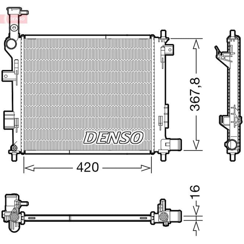 Denso Engine Radiator DRM43005