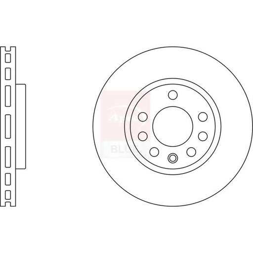 Apec 2 x Vented Front Brake Discs SDK6503