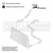 First Line Intercooler Turbo Charge Air Hose Lower FTH1156