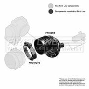 First Line Air Filter Intake Hose NBR (nitrile butadiene rubber) FTH1659