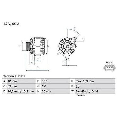 Bosch Reman Alternator 4921 0986049211 Bosch  - Town Parts