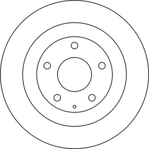 Abtex 2 x Solid Rear Brake Discs BD1915S