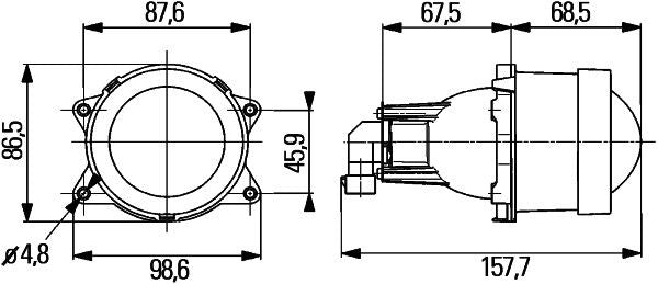 Hella Headlight Headlamp HB3 Right