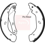 Apec Brake Shoe Set Axle Kit SHU632