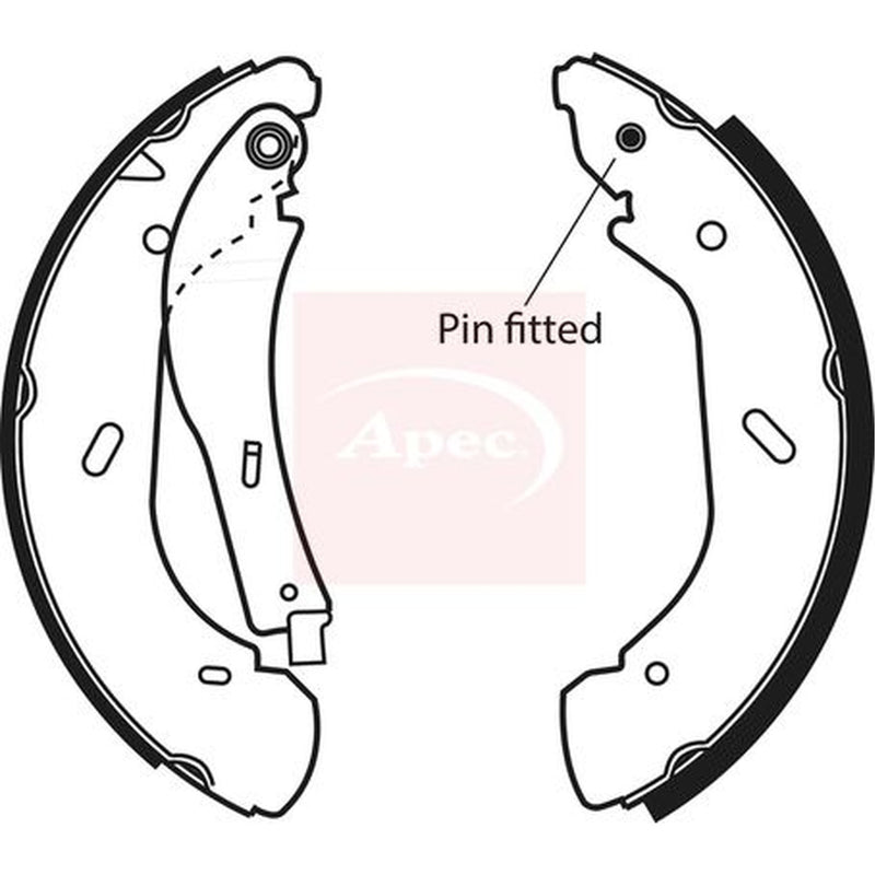 Apec Brake Shoe Set Axle Kit SHU632