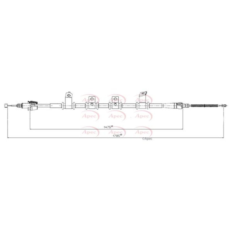 Apec Handbrake Cable Right Rear CAB1788