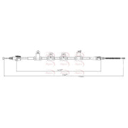Apec Handbrake Cable Right Rear CAB1788