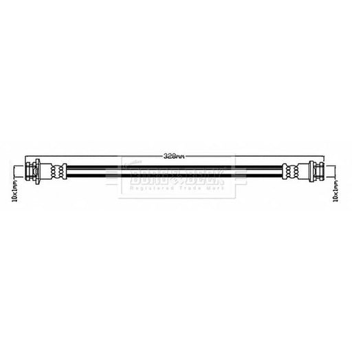 Borg & Beck Brake Hydraulic Hose Line Rear Left BBH7767