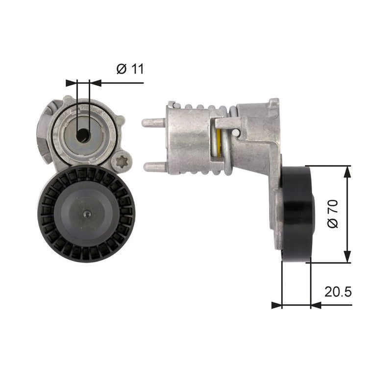 Gates Auxiliary Belt Tensioner T39117