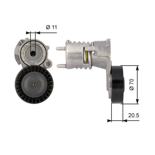 Gates Auxiliary Belt Tensioner T39117