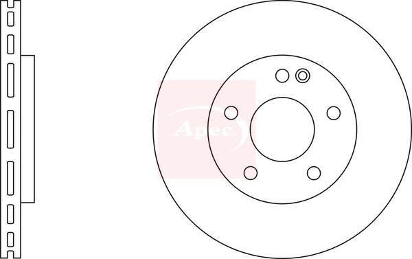 Apec 2 x Brake Disc Set Vented
