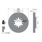Textar 2 x Front Brake Discs 92138300