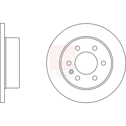 Apec 2 x Solid Rear Brake Discs SDK6023